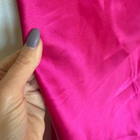 2 for $15 sale: NWT Jump apparel magenta pink satin cowl neck slip dress - L - Picture 5 of 7